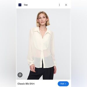 GAP Women's Ivory Button Down Shirt